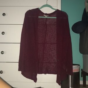 Maroon cardigan, size small